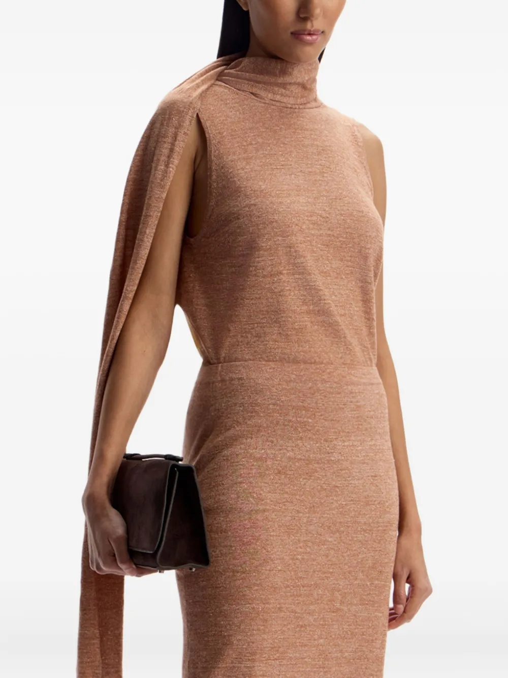 12 STOREEZ Trui met sjaal Bruin