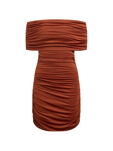 12 STOREEZ off-the-shoulder ruched mini dress