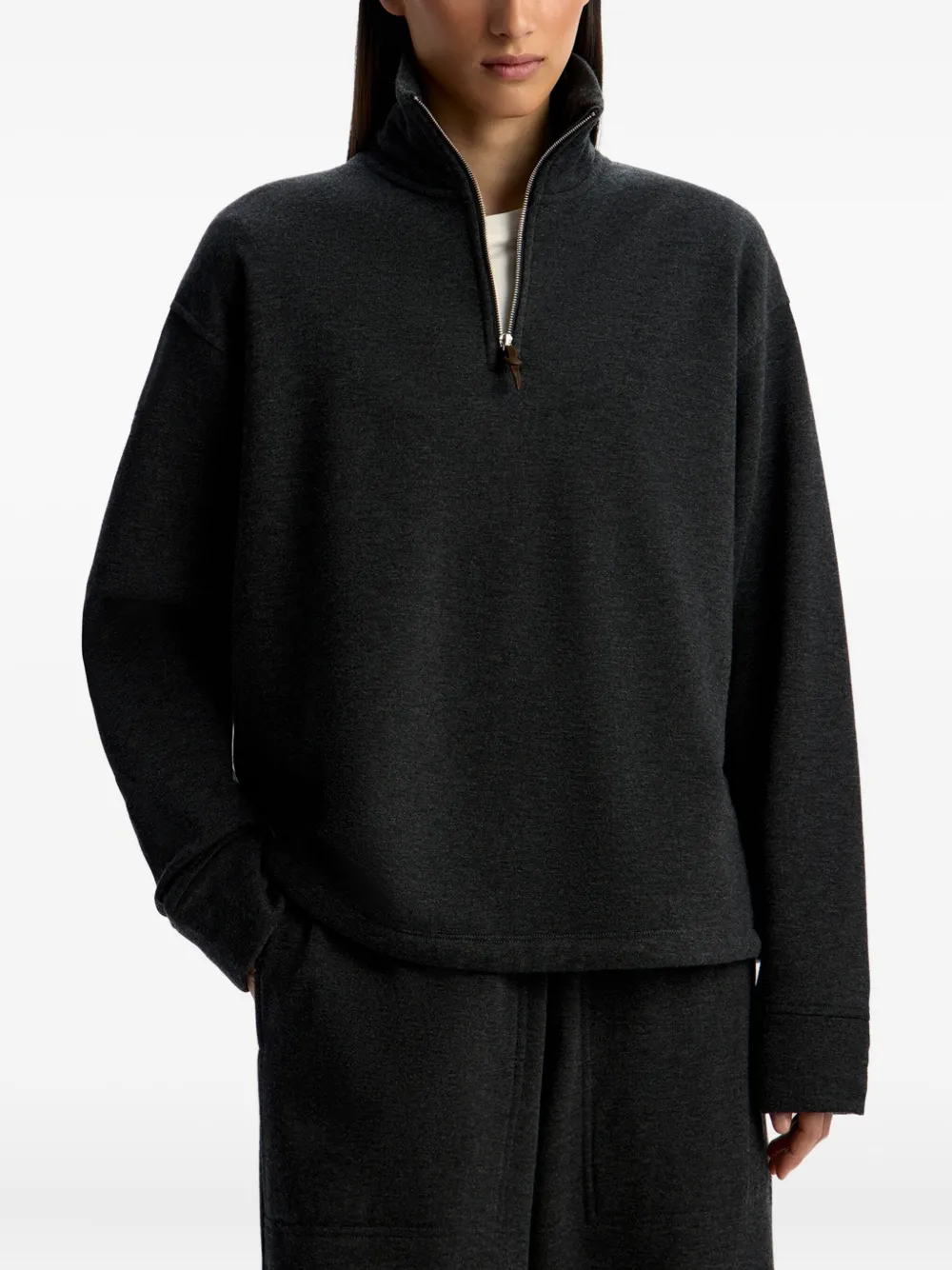 12 Storeez Zip-up Sweatshirt In Black