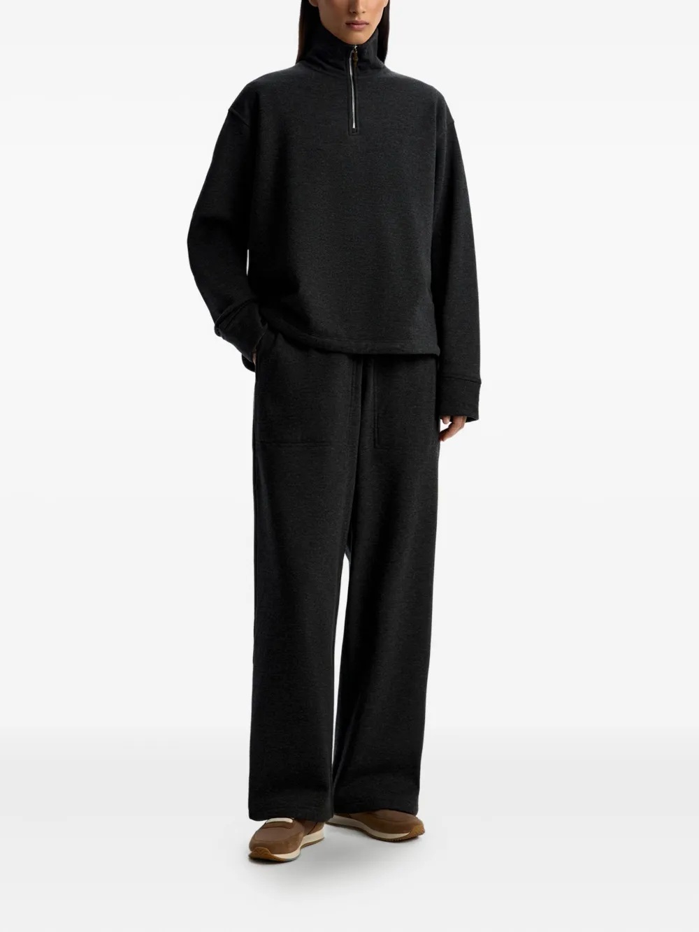 12 Storeez Zip-up Sweatshirt In Black