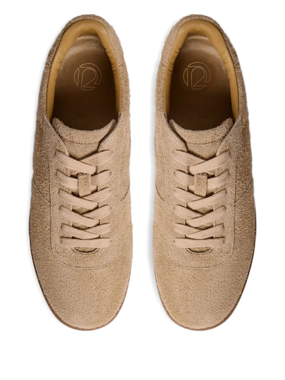 12 Storeez Suede Lace-up Sneakers In Brown