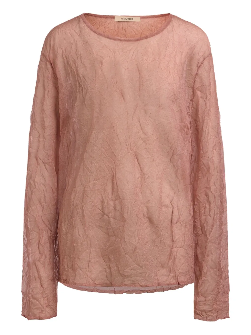 12 STOREEZ round neck top | Pink | Image 1