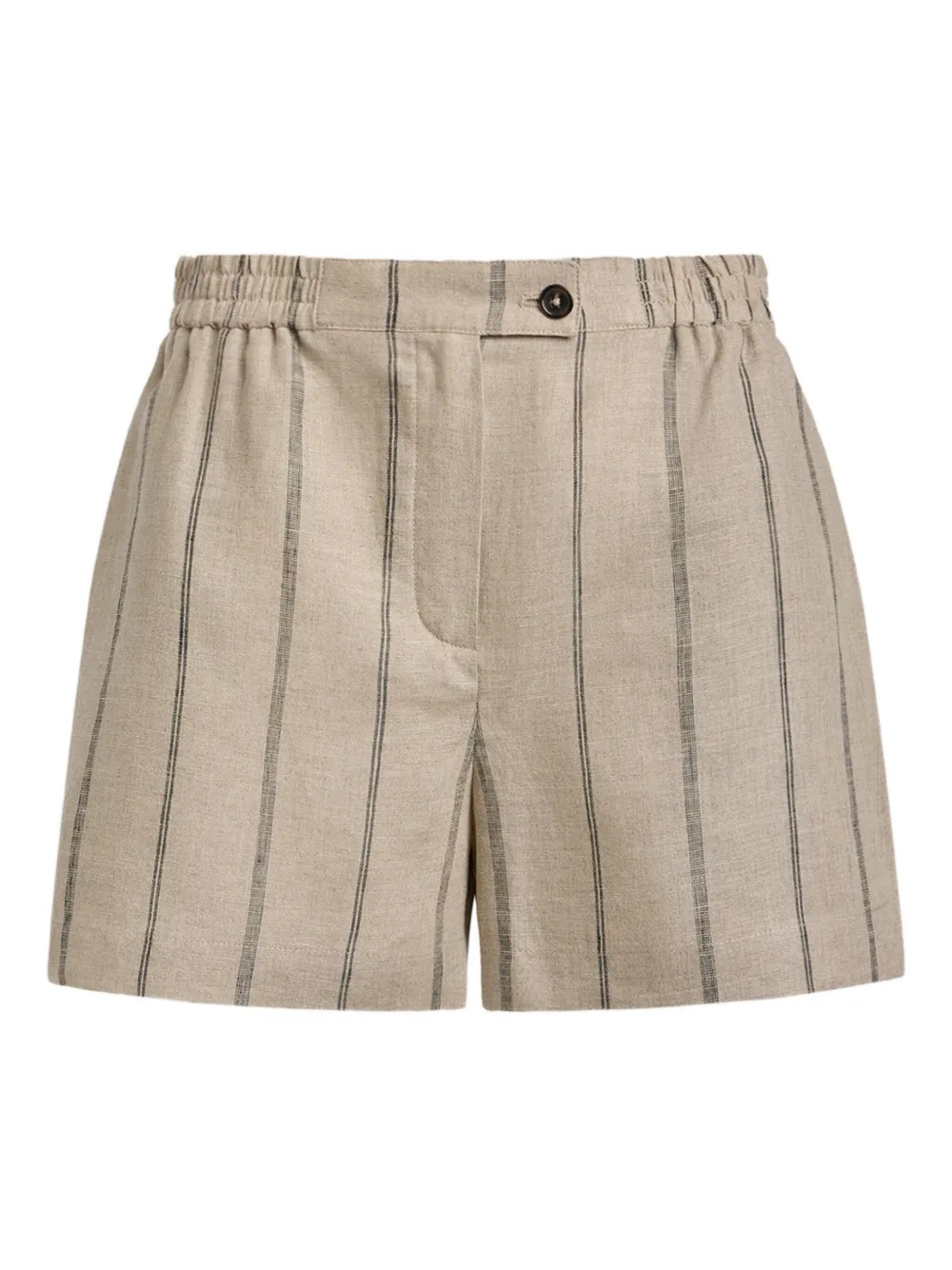 12 STOREEZ Shorts a righe con vita elasticizzata - Toni neutri