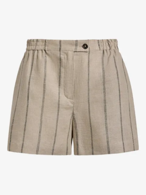12 STOREEZ striped-pattern elasticated-waistband shorts