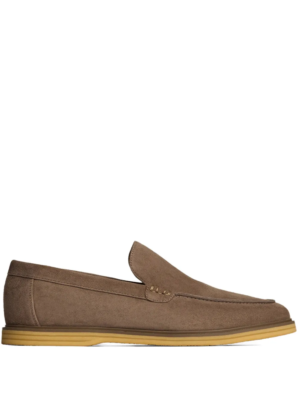 12 Storeez Suede Loafers In Brown