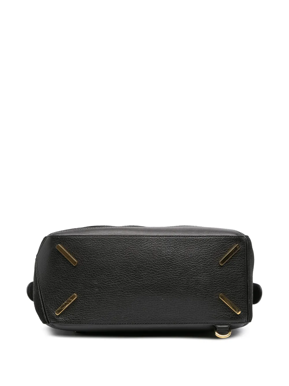 Pre-owned Loewe 2017 Medium Calfskin And Suede Puzzle Satchel In Black