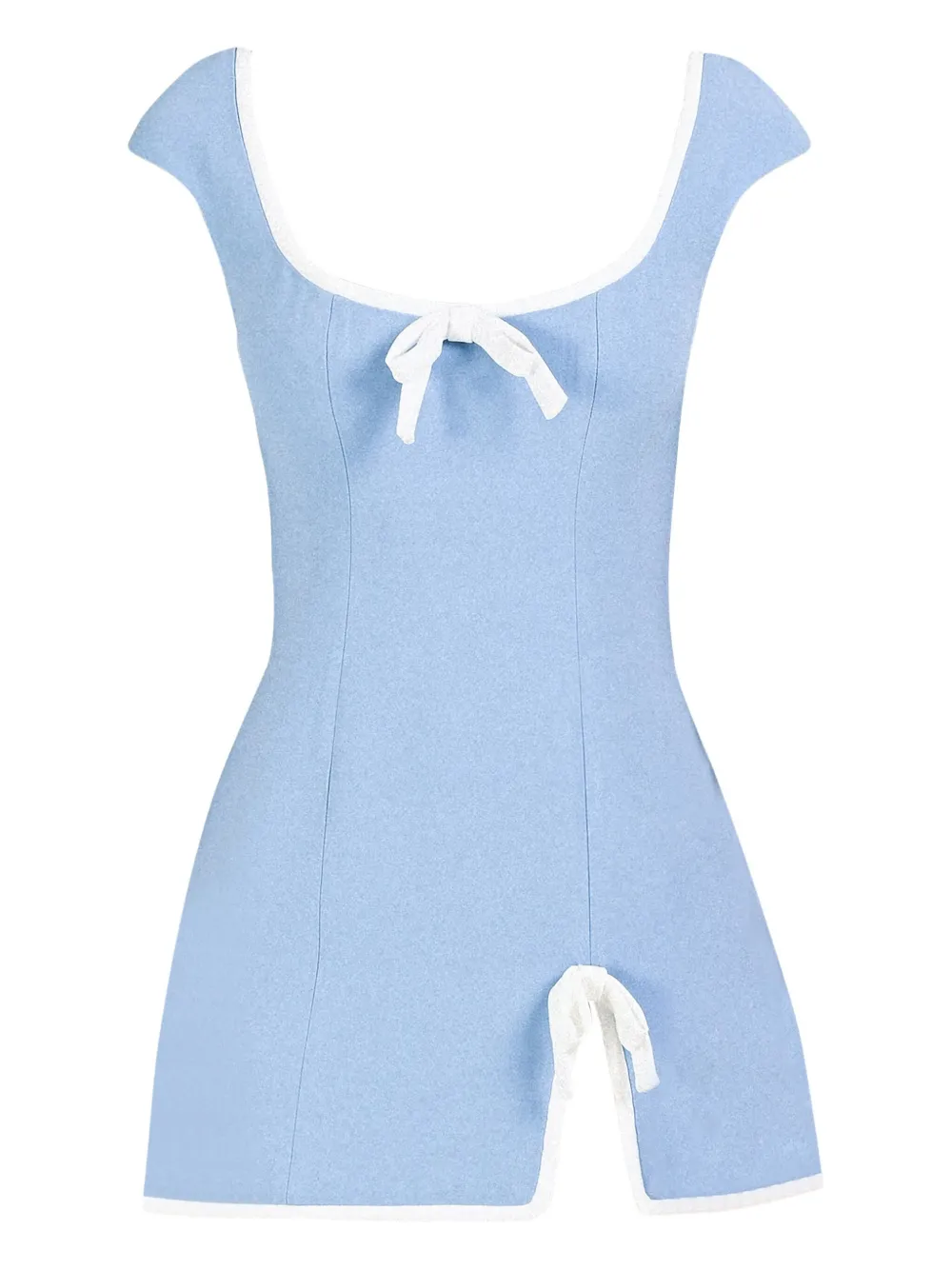 Rowen Rose Bow-detail Dress In Blue