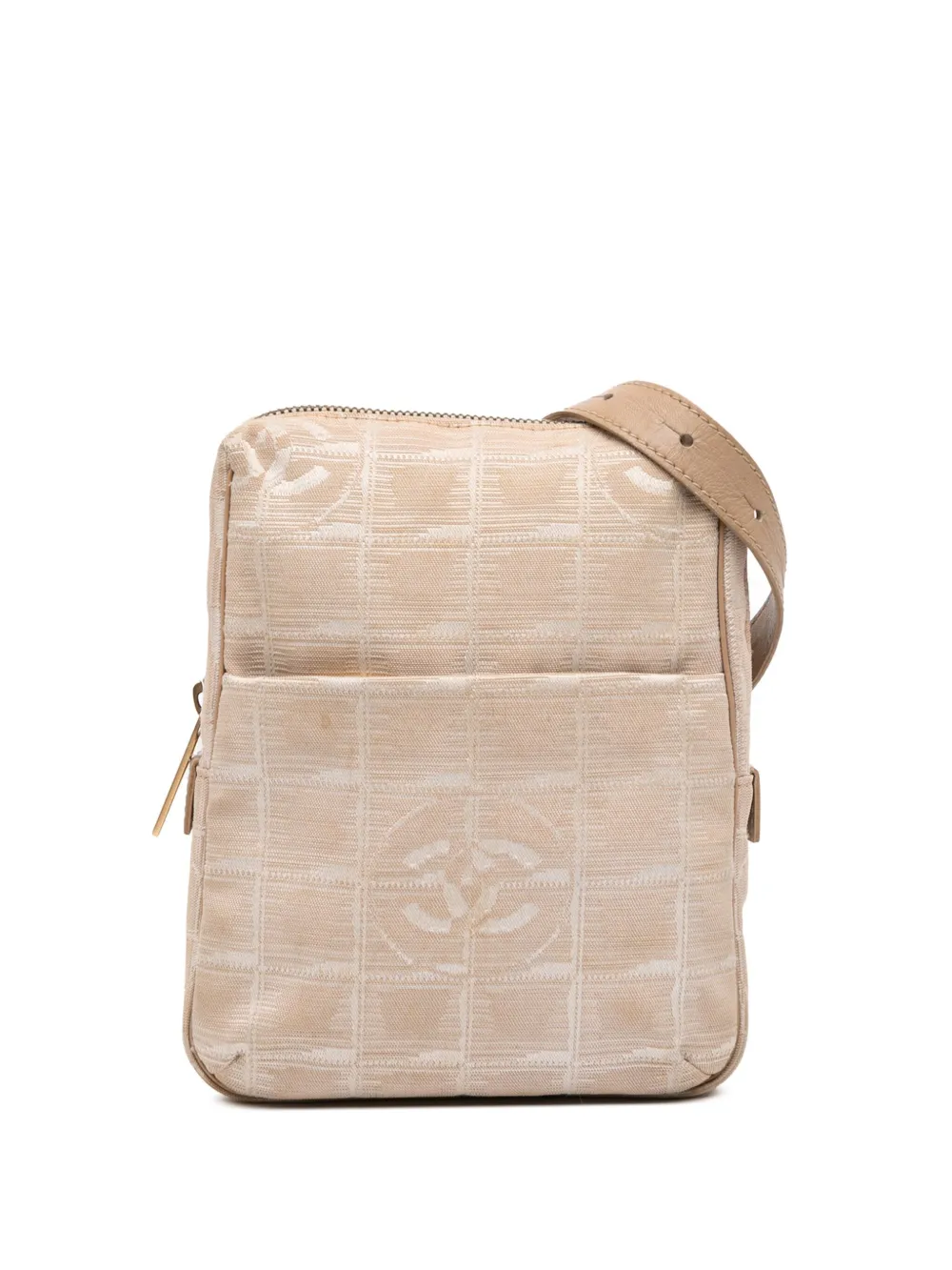 CHANEL Pre-Owned 2002-2003 ニュートラベル ライン ナイロン ショルダーバッグ - ブラウン CHANEL Pre-Owned 2002-2003 ニュートラベル ライン ナイロン ショルダーバッグ - ブラウン