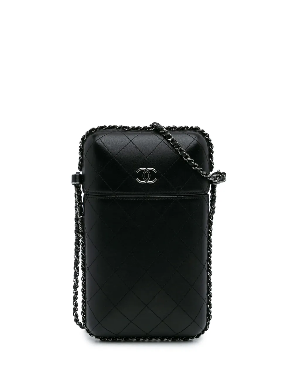 CHANEL Pre-Owned 2019 ココマーク マトラッセ ラムスキン チェーンアラウンド フォンホルダー ショルダーバッグ -