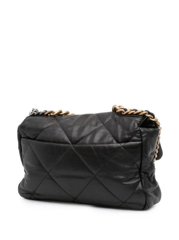 CHANEL Pre-Owned 2019 ラージ ラムスキン 19 フラップ サッチェル