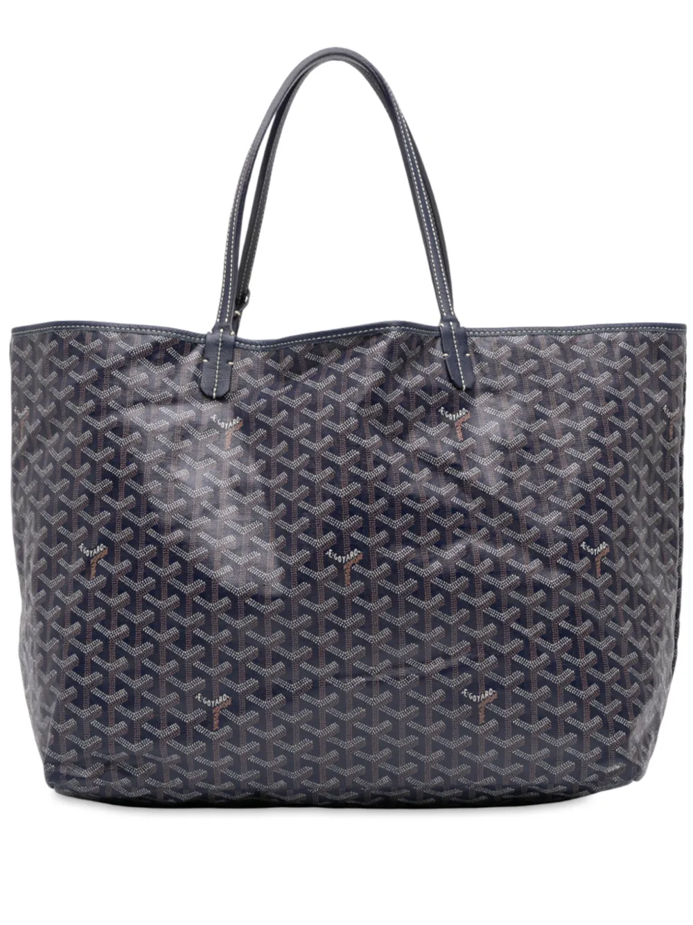 Pre-owned Goyard 2017 Ine Saint Louis Gm Tote Bag In Blue