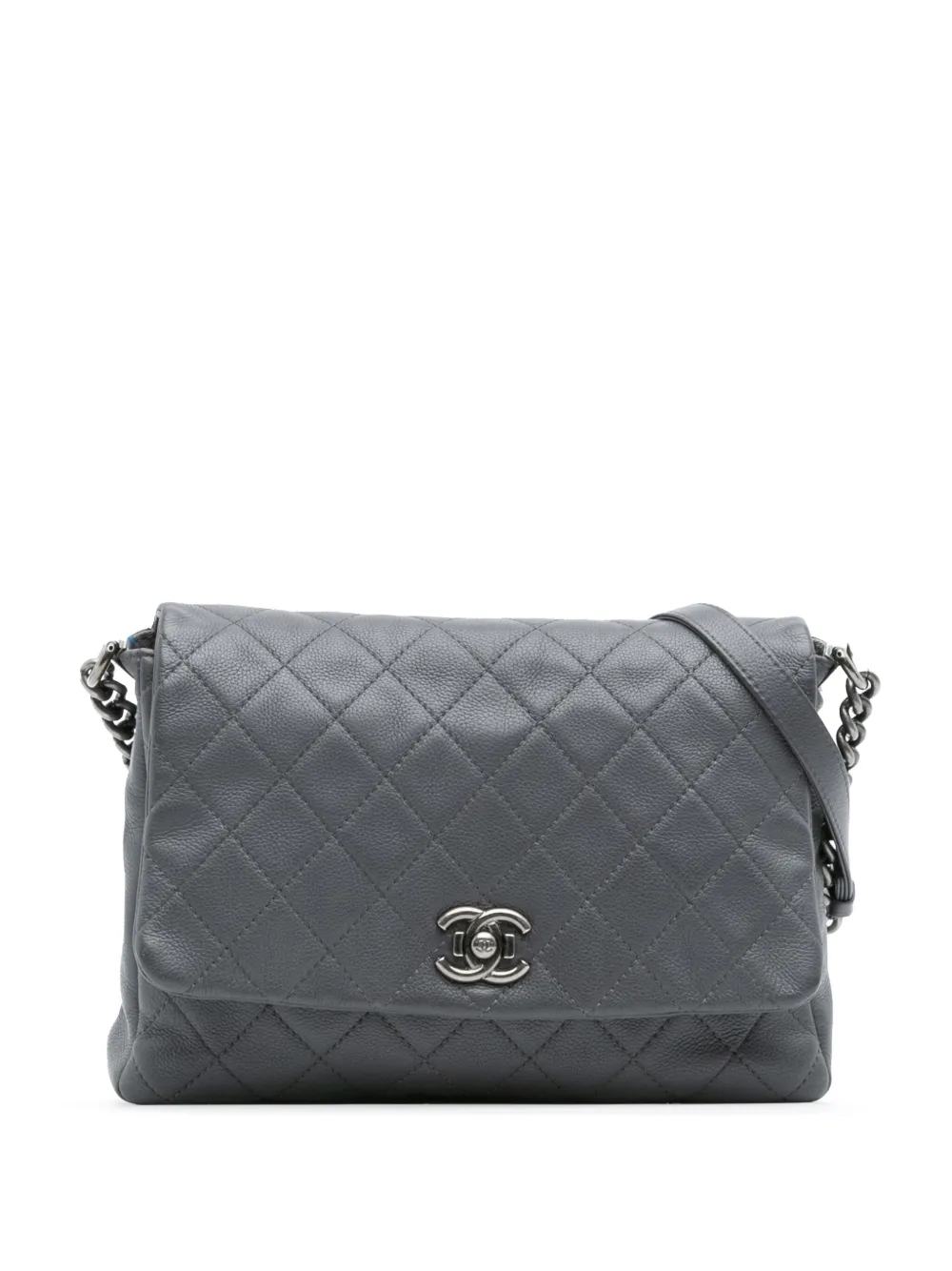 CHANEL Pre-Owned 2015-2016 Quilted Calfskin Couture Messenger Bag crossbody bag - Grigio