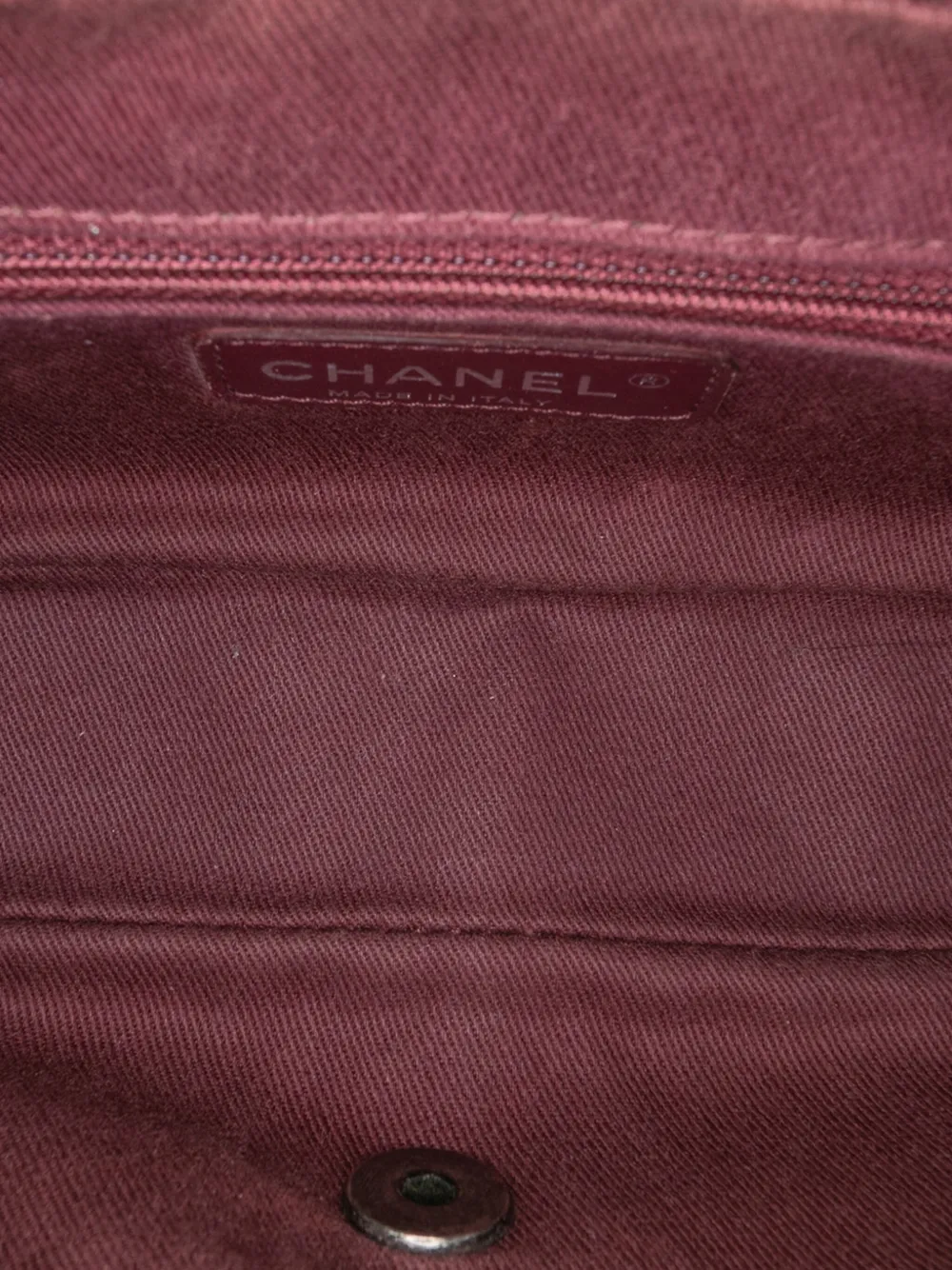 Pre-owned Chanel 2014 Small Glazed Calfskin Duo Color Flap Crossbody Bag In Blue