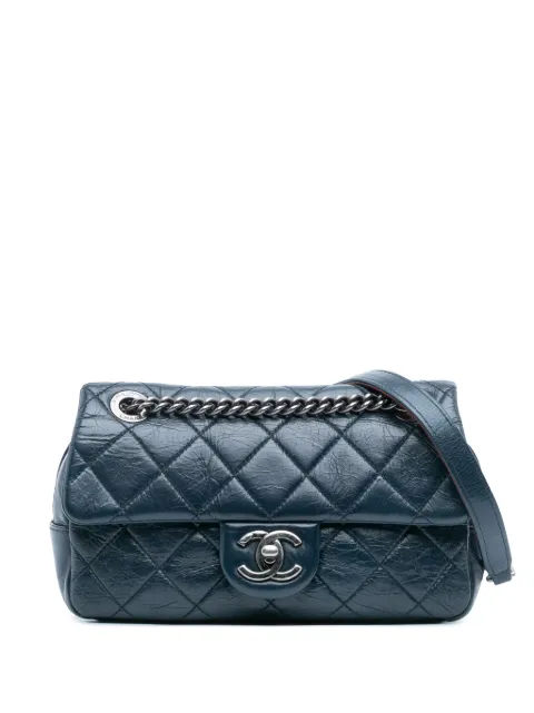 CHANEL Pre-Owned 2014 Small Glazed Calfskin Duo Color Flap crossbody bag