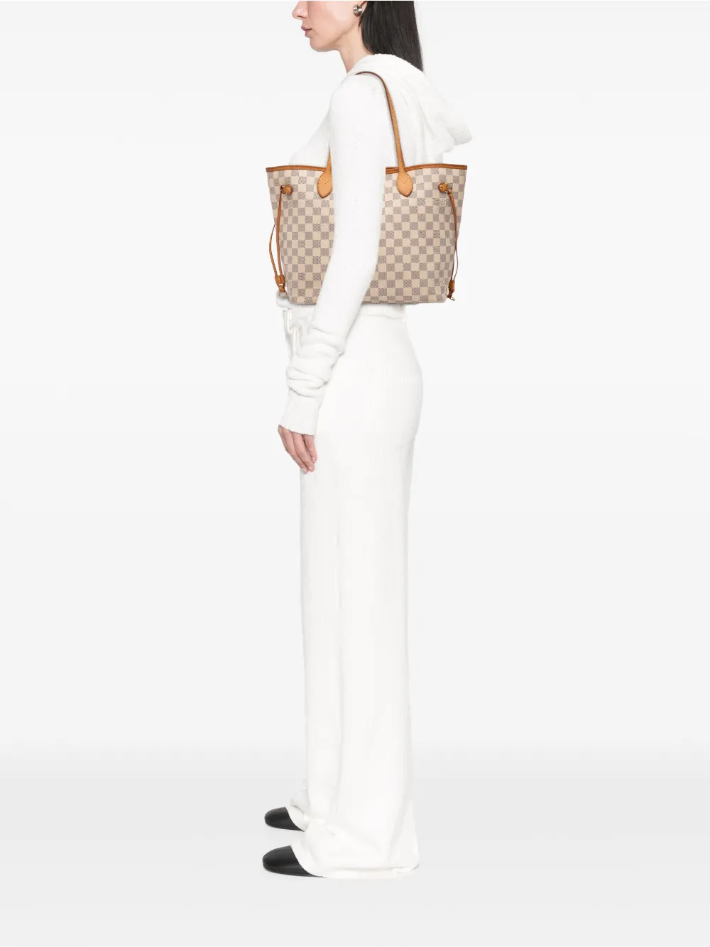 Louis Vuitton Pre-Owned 2010 다미에 아주르 네버풀 MM 토트 백 | Pre-Owned | Image 2