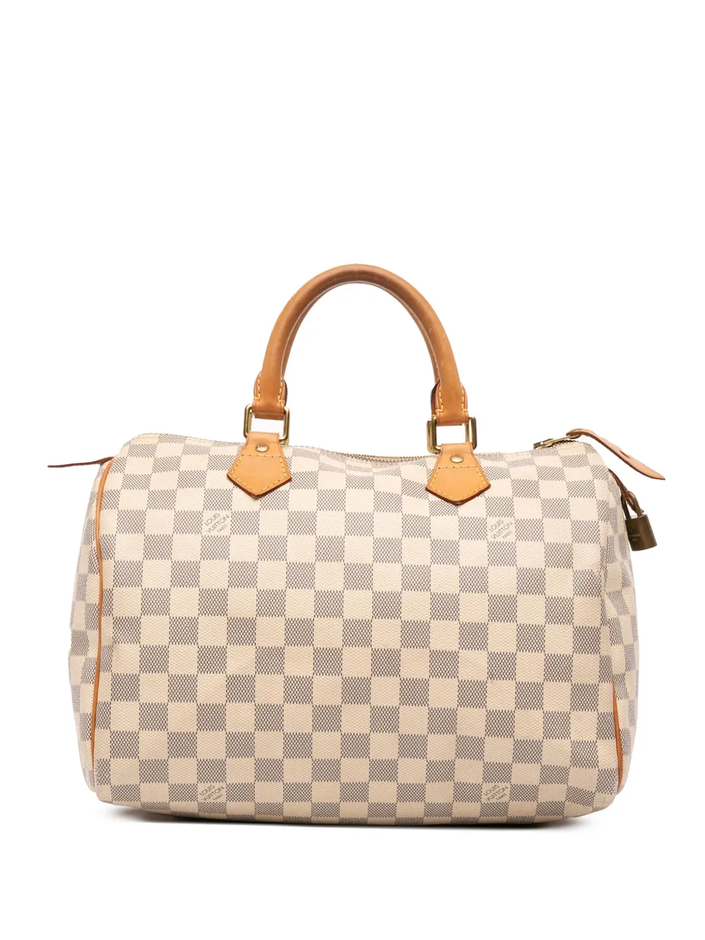 Louis Vuitton Pre-Owned 2013 ダミエ アズール スピーディ 30 ボストンバッグ - ホワイト Louis Vuitton Pre-Owned 2013 ダミエ アズール スピーディ 30 ボストンバッグ - ホワイト