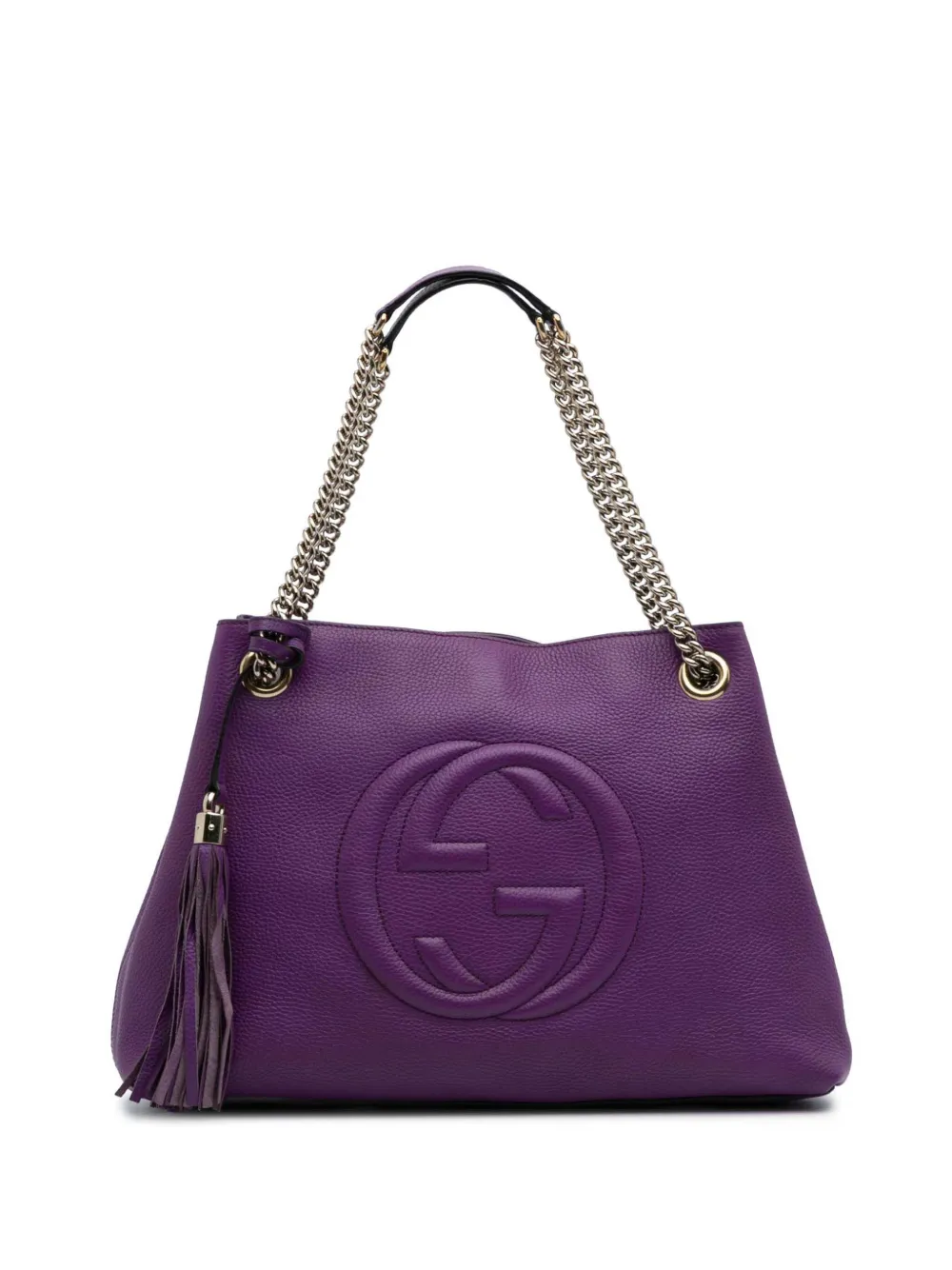 Gucci Pre-Owned 2016-2025 Medium Leather Soho Chain tote bag | Purple | Image 1