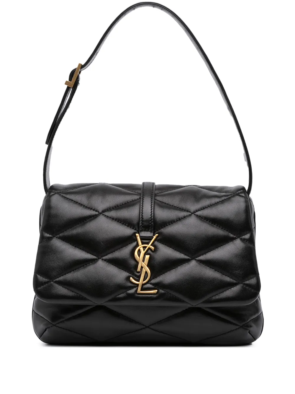 Saint Laurent Pre-Owned 2022 Quilted Lambskin Le 57 Diamond shoulder bag | Black | Image 1