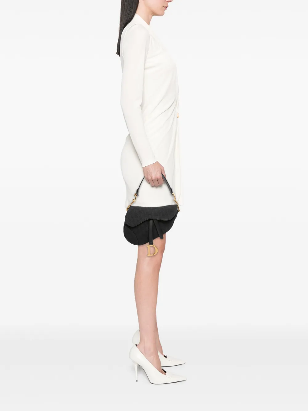 Christian Dior Pre-Owned 2020 Oblique Canvas Saddle Bag shoulder bag | Pre-Owned | Image 2