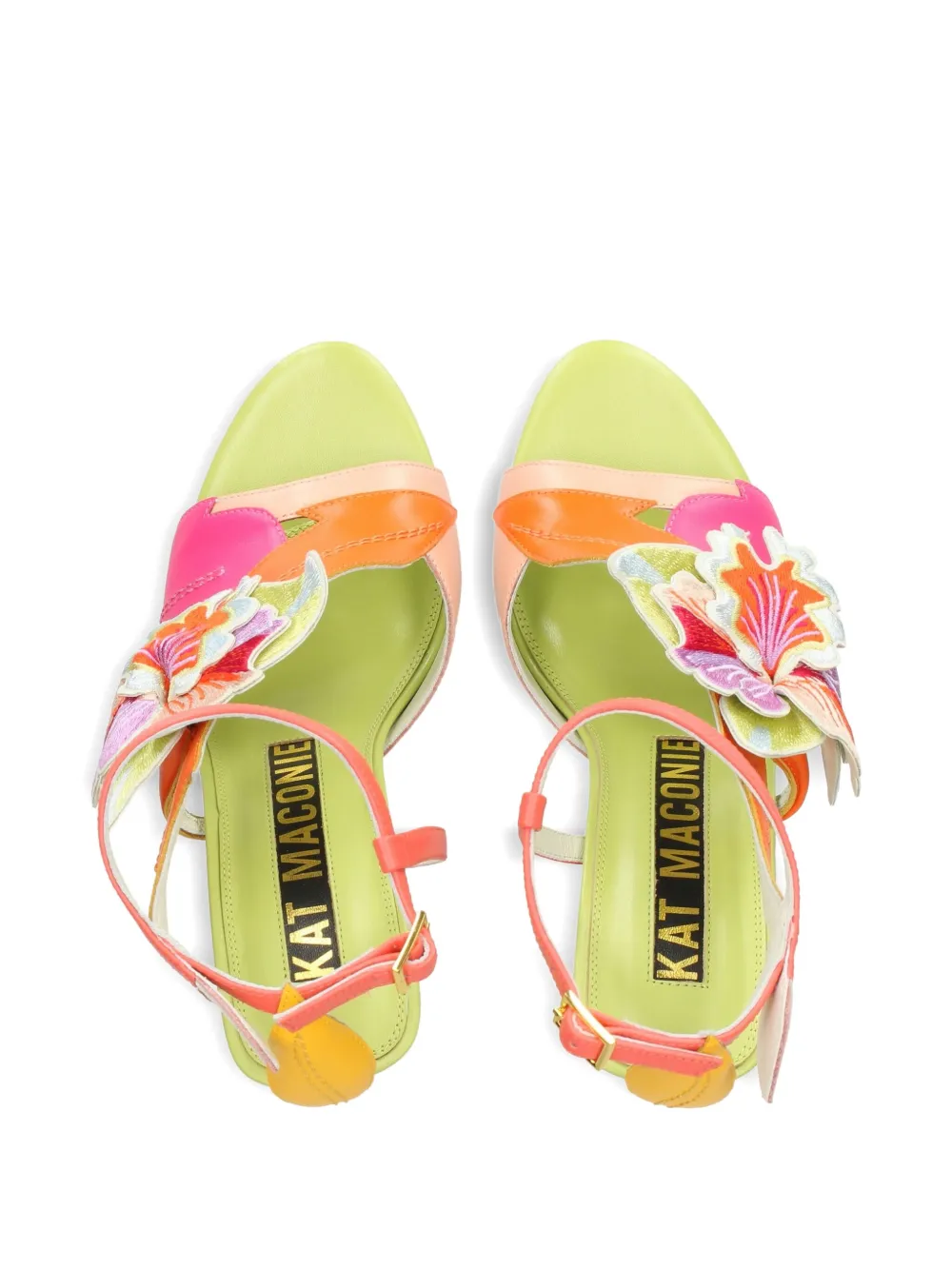 Kat Maconie 105 mm Orela sandalen met bloemenprint Groen