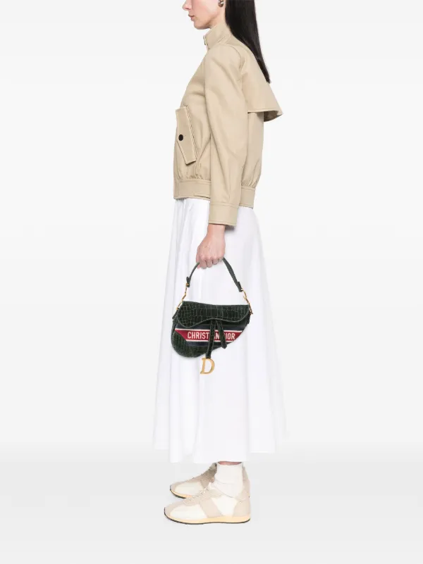 Christian Dior Pre-Owned 2021 ベルベット エンブロイダリー クロコ 