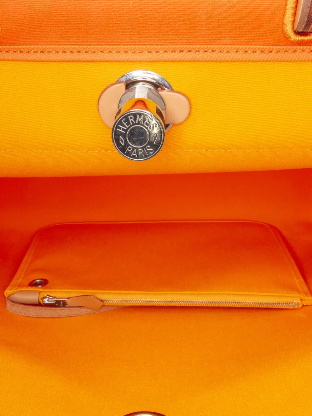 Pre-owned Hermes 2014 Toile Herbag Zip 39 Satchel In Brown