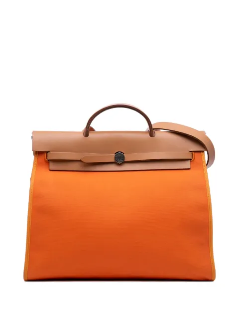 Hermès Pre-Owned bolsa satchel Toile Herbag 39 con cierre 2014