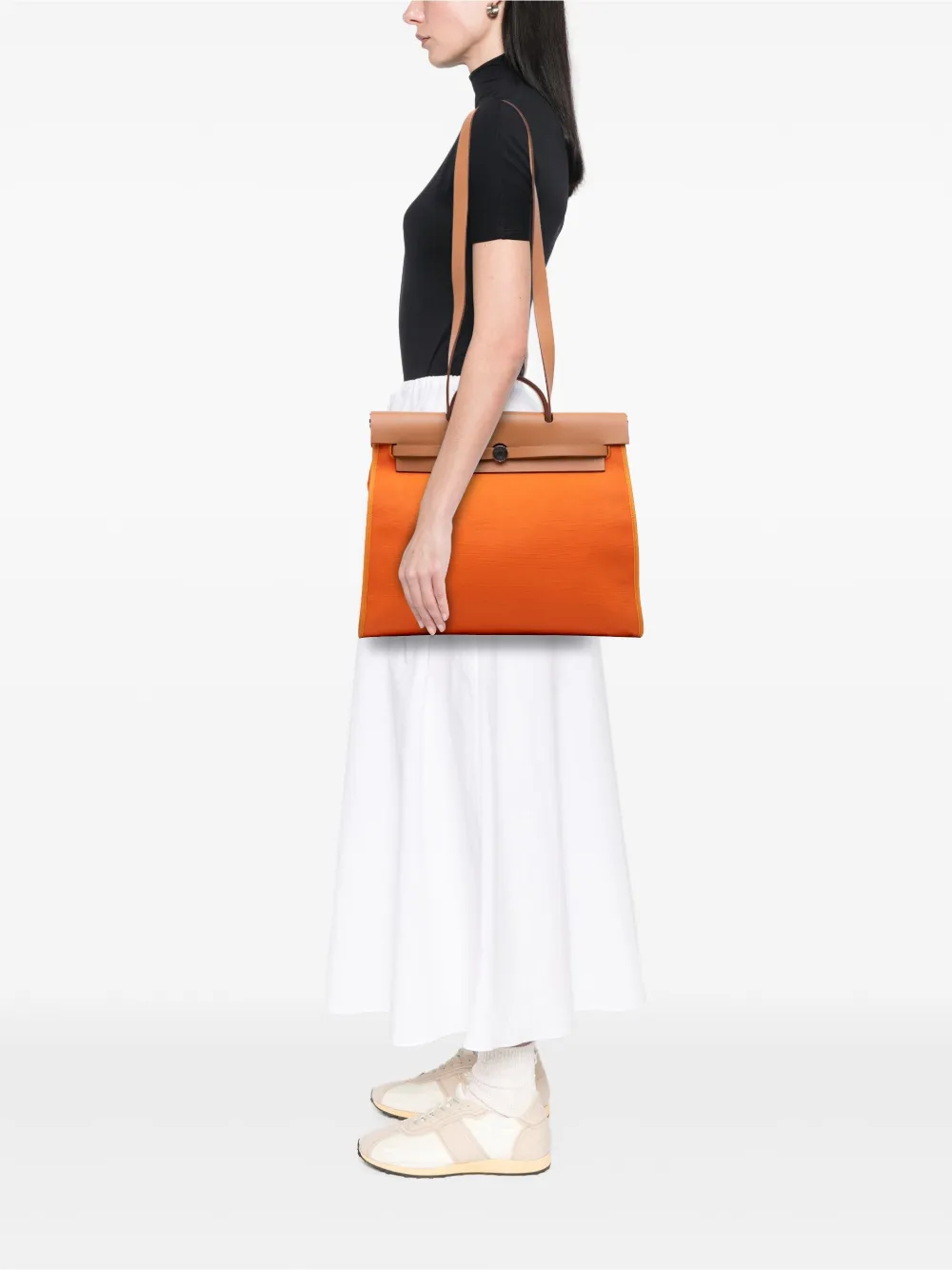 Hermès Pre-Owned bolsa satchel Toile Herbag 39 con cierre 2014 | Estilos de archivo | Image 2