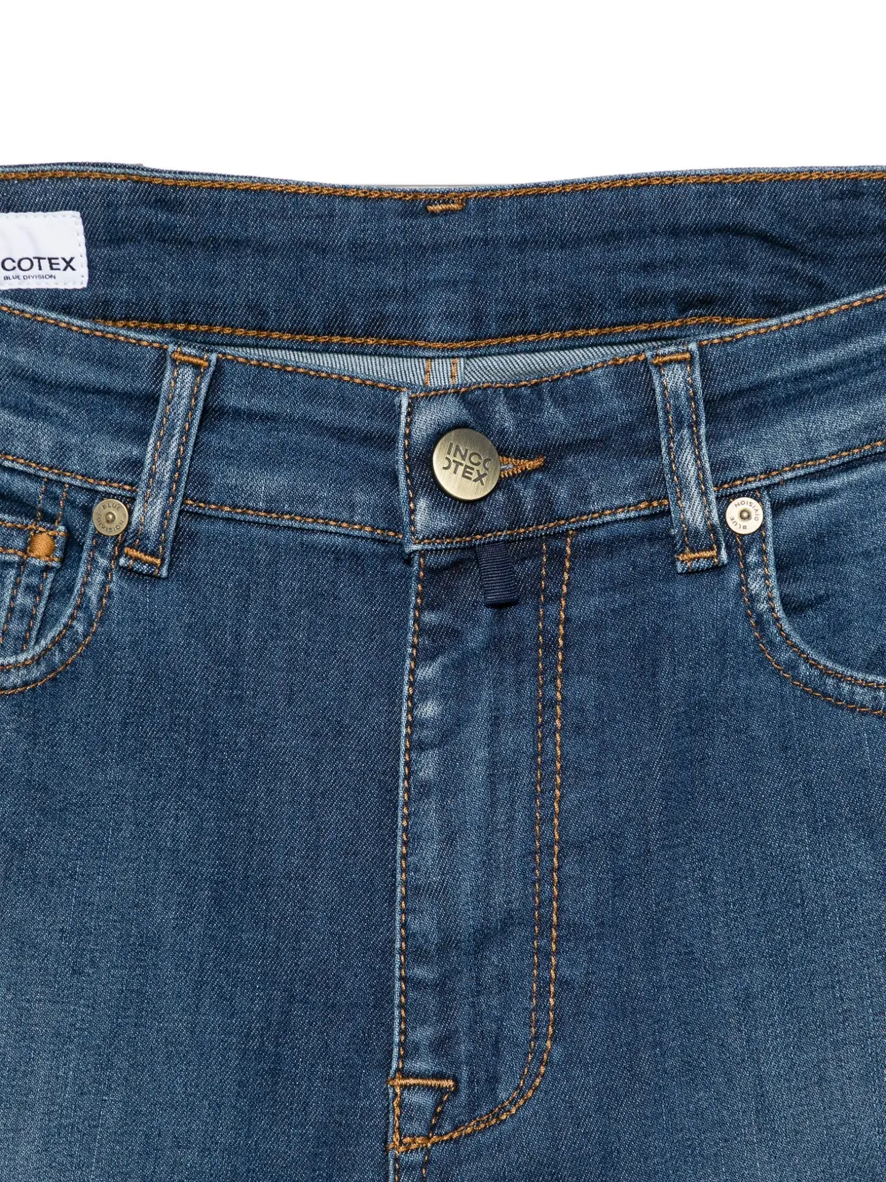  Incotex Logo-patch Jeans - Blue 