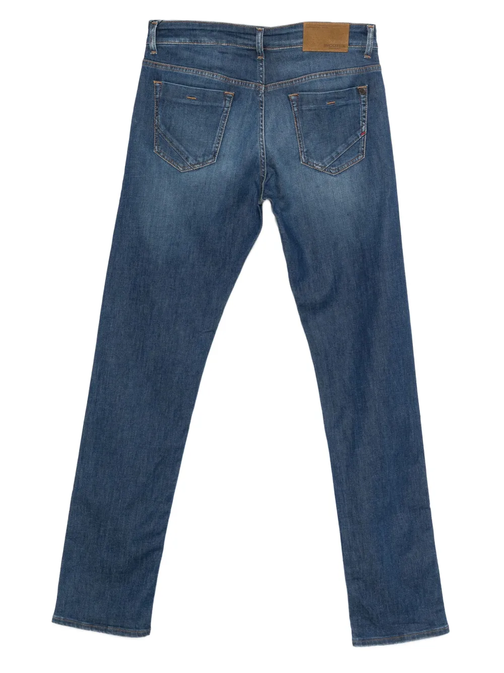 Incotex Jeans met logopatch - Blauw
