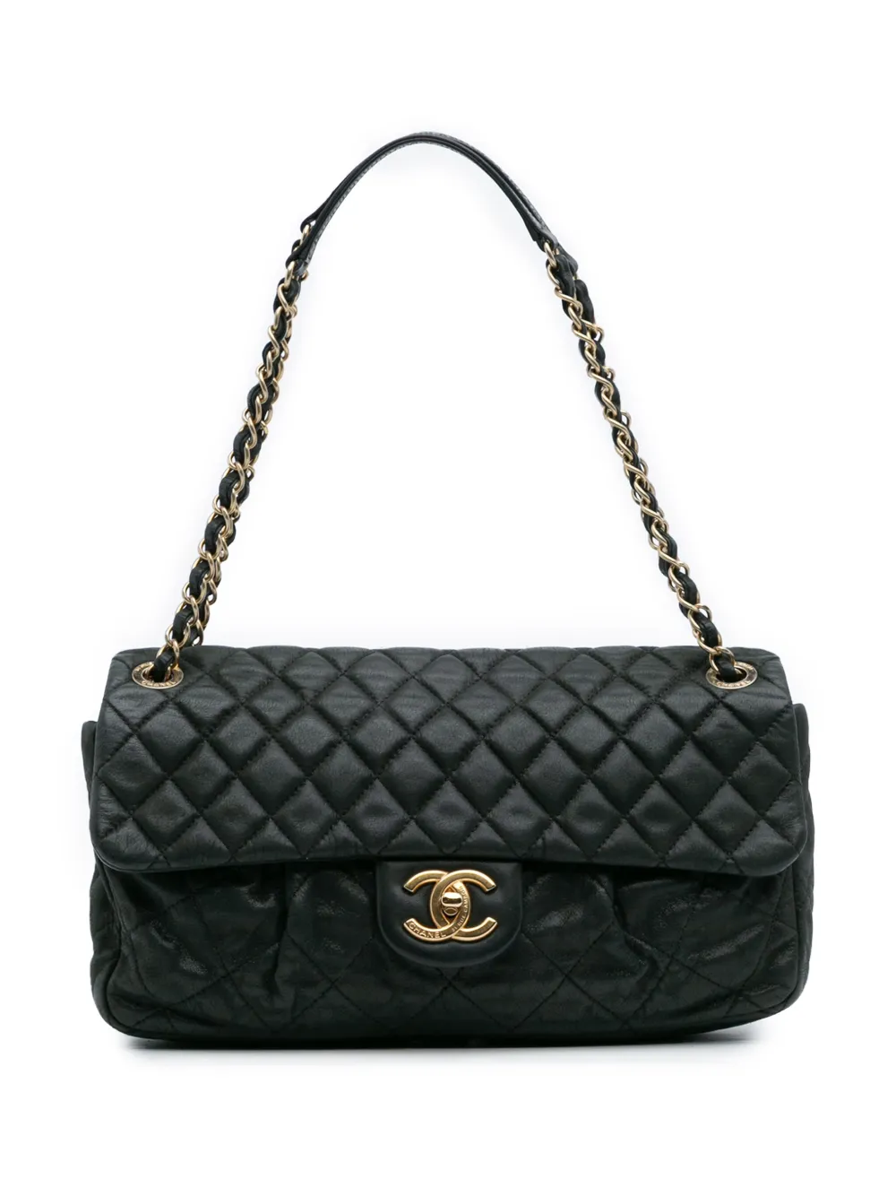 Pre-owned Chanel 2011 Quilted Calfskin Chic Quilt Flap Shoulder Bag In Black