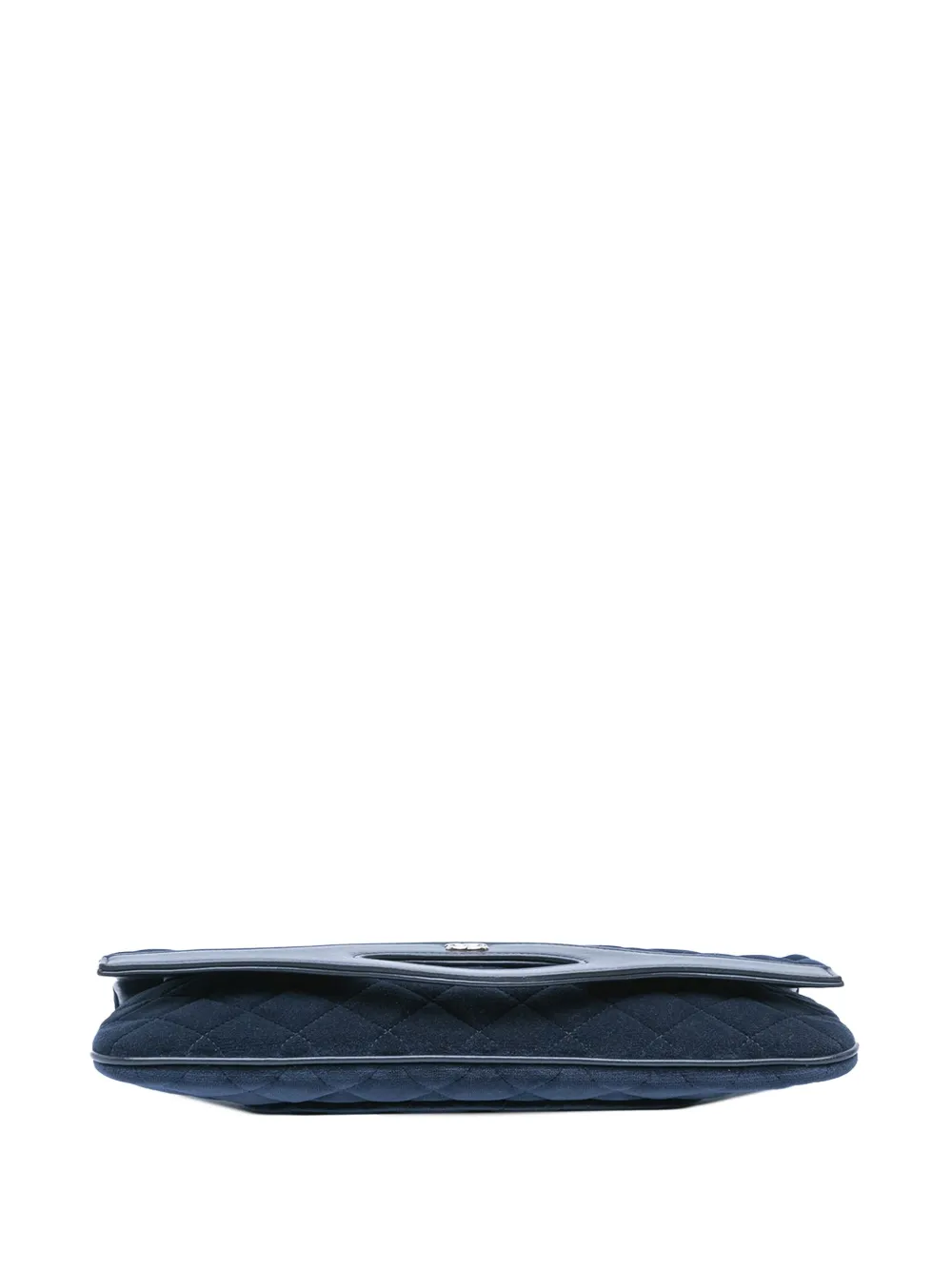 Pre-owned Chanel 2019 Quilted Velvet 31 Clutch Bag In Blue