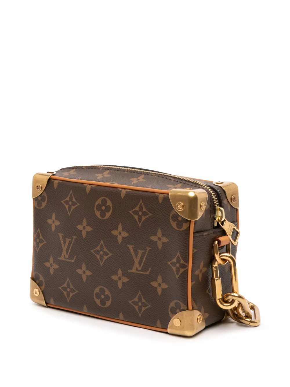 Pre-owned Louis Vuitton 2019 Monogram Legacy Mini Soft Trunk Crossbody Bag In Brown