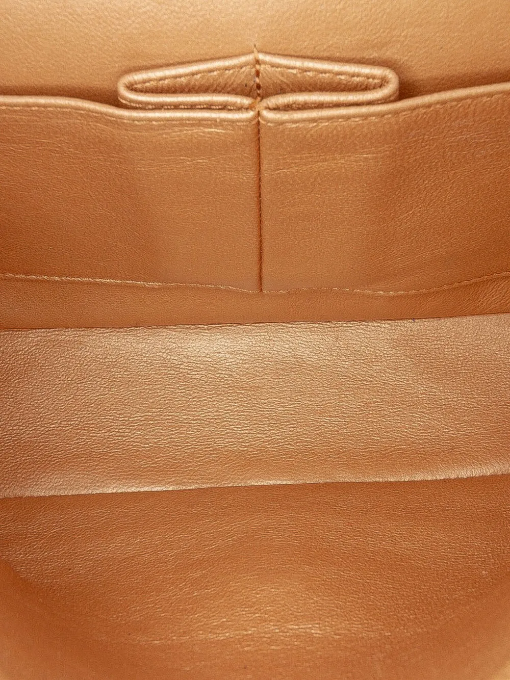 Pre-owned Chanel 2010-2011 Medium Classic Metallic Caviar Double Flap Shoulder Bag In Brown