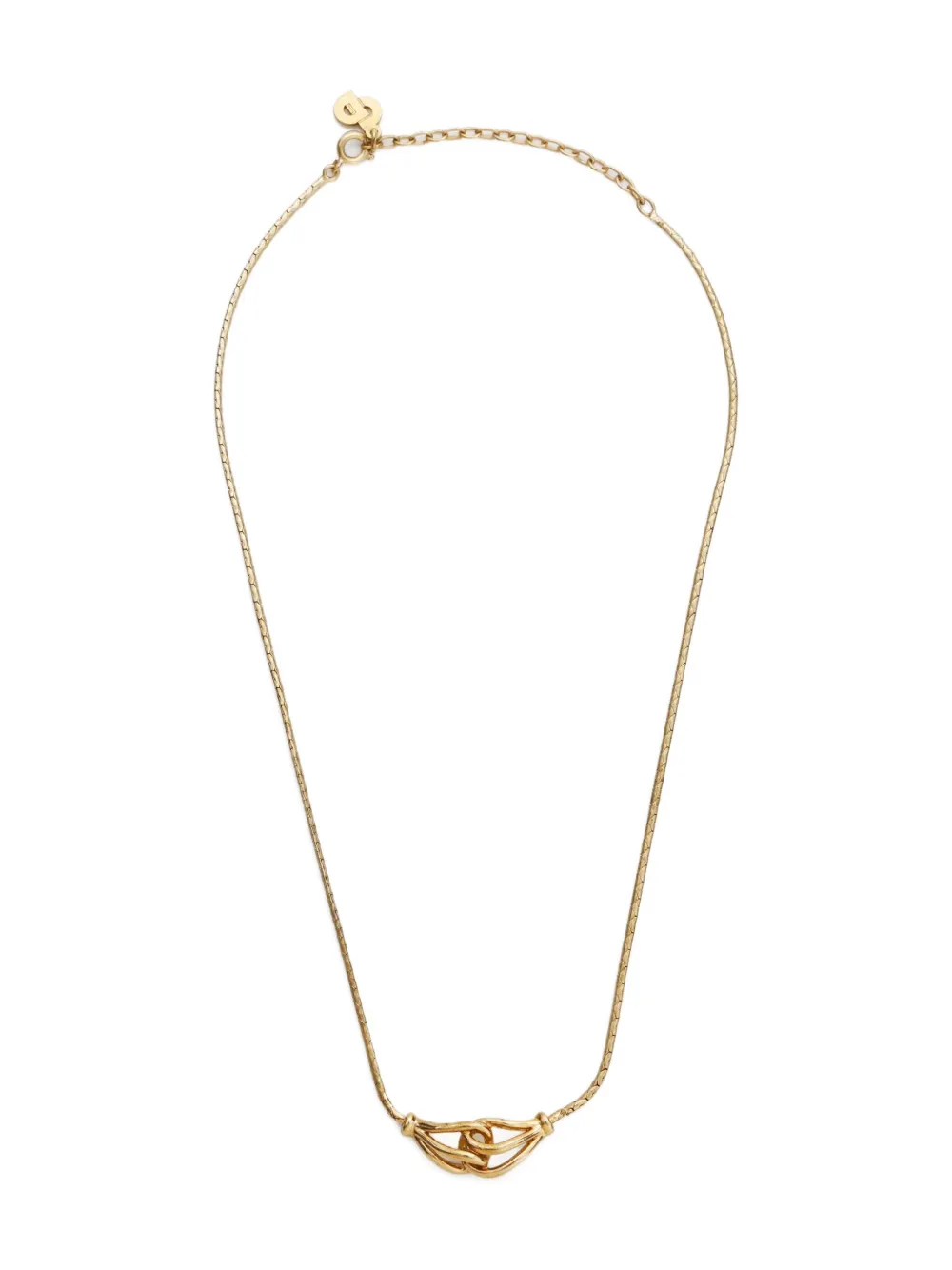 Pre-owned Dior 1980-2000 Pendant Necklace In Gold