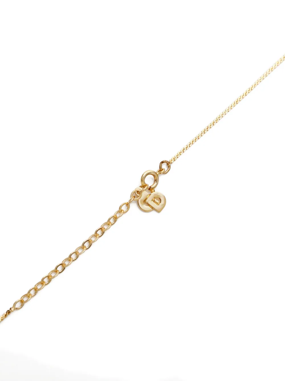 Pre-owned Dior 1980-2000 Logo-pendant Necklace In Gold