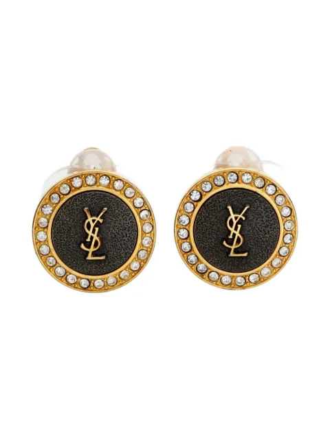 Saint Laurent Pre-Owned 1980-2000s logo clip-on earrings