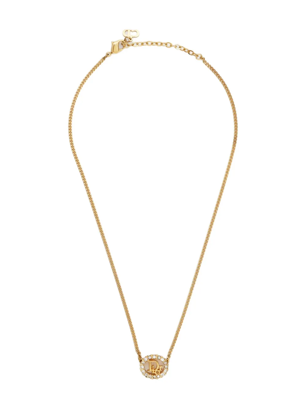 Pre-owned Dior 1970-1990 Christian -pendant Necklace In Gold