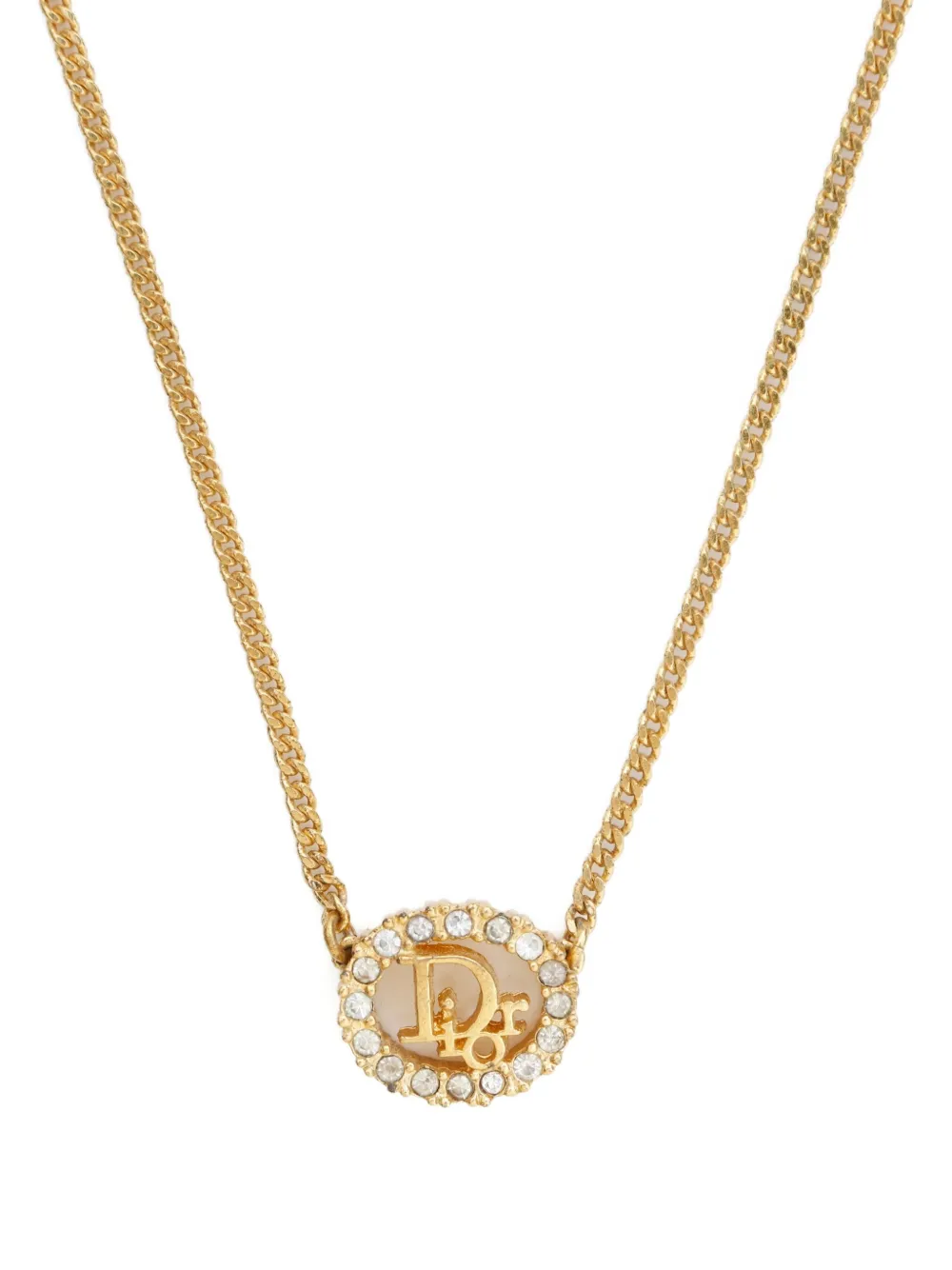 Pre-owned Dior 1970-1990 Christian -pendant Necklace In Gold