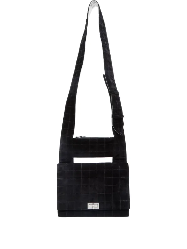 CHANEL Pre-Owned 2003-2004 Chocolate Bar Suede Shoulder Bag