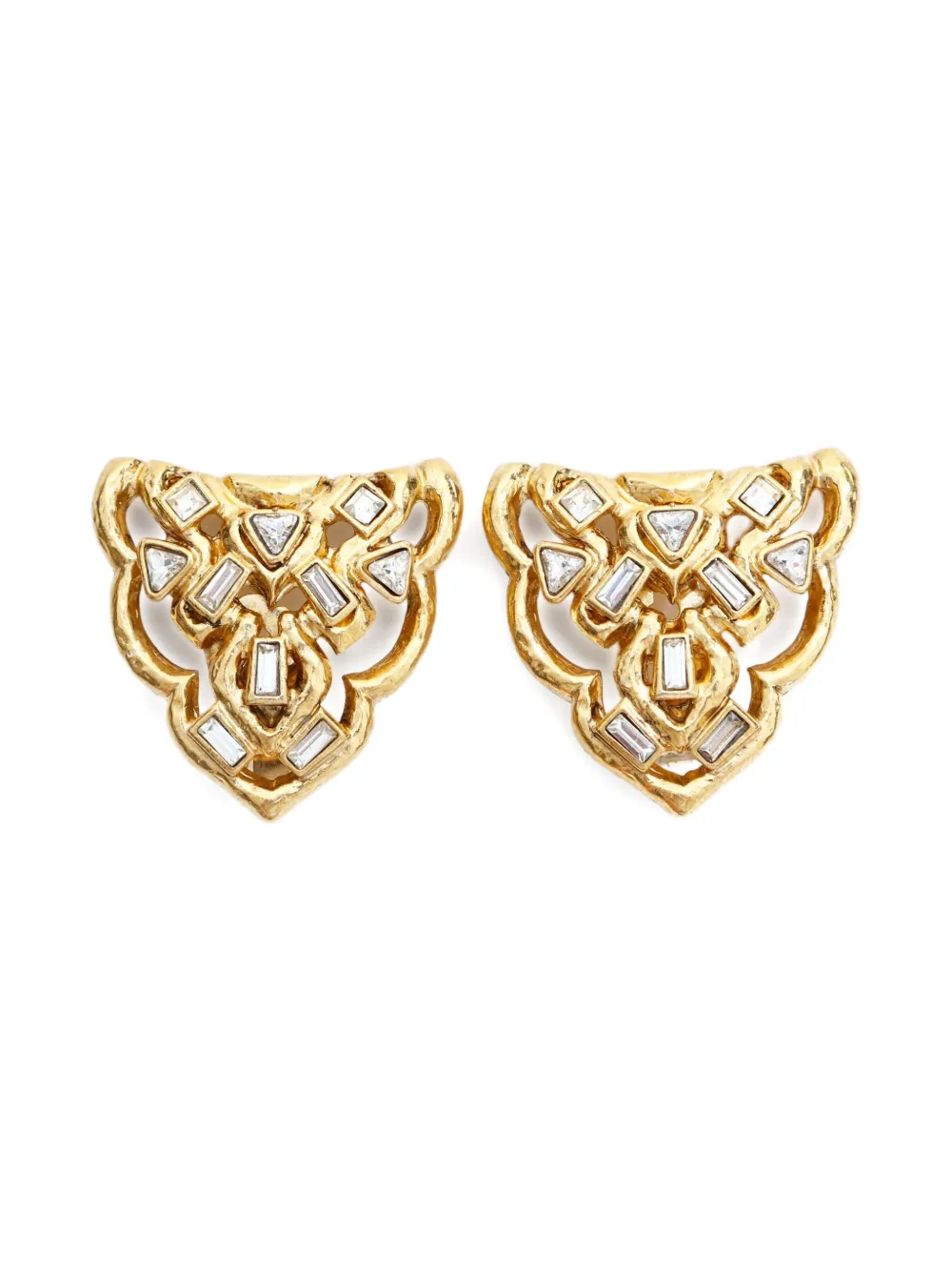 Saint Laurent Pre-Owned  aretes con detalles 1980-2000 | dorado | Image 1
