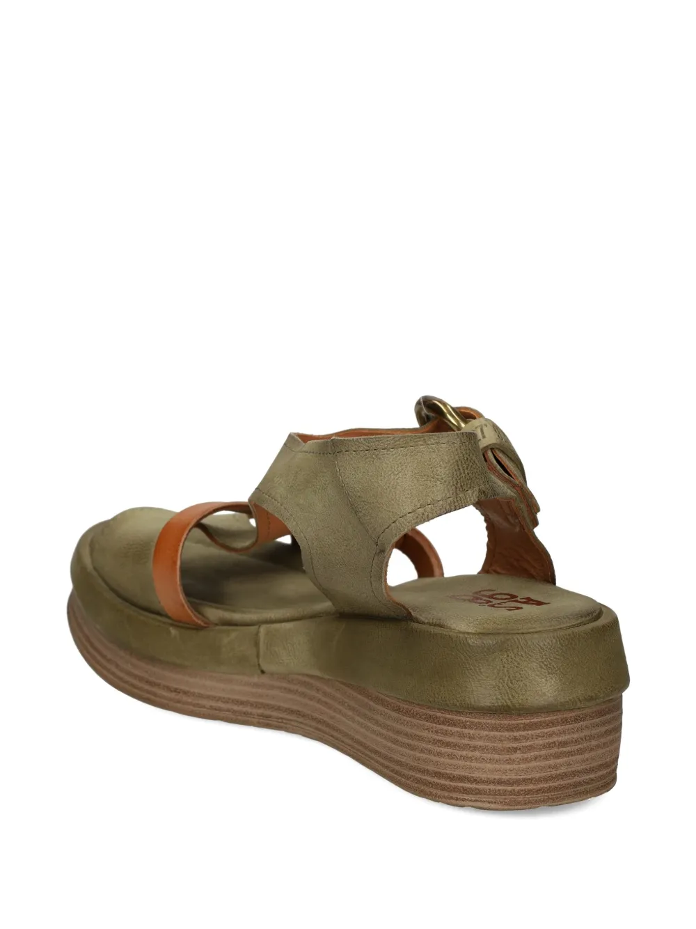 A.S.98 Stanley sandalen met gesp Groen