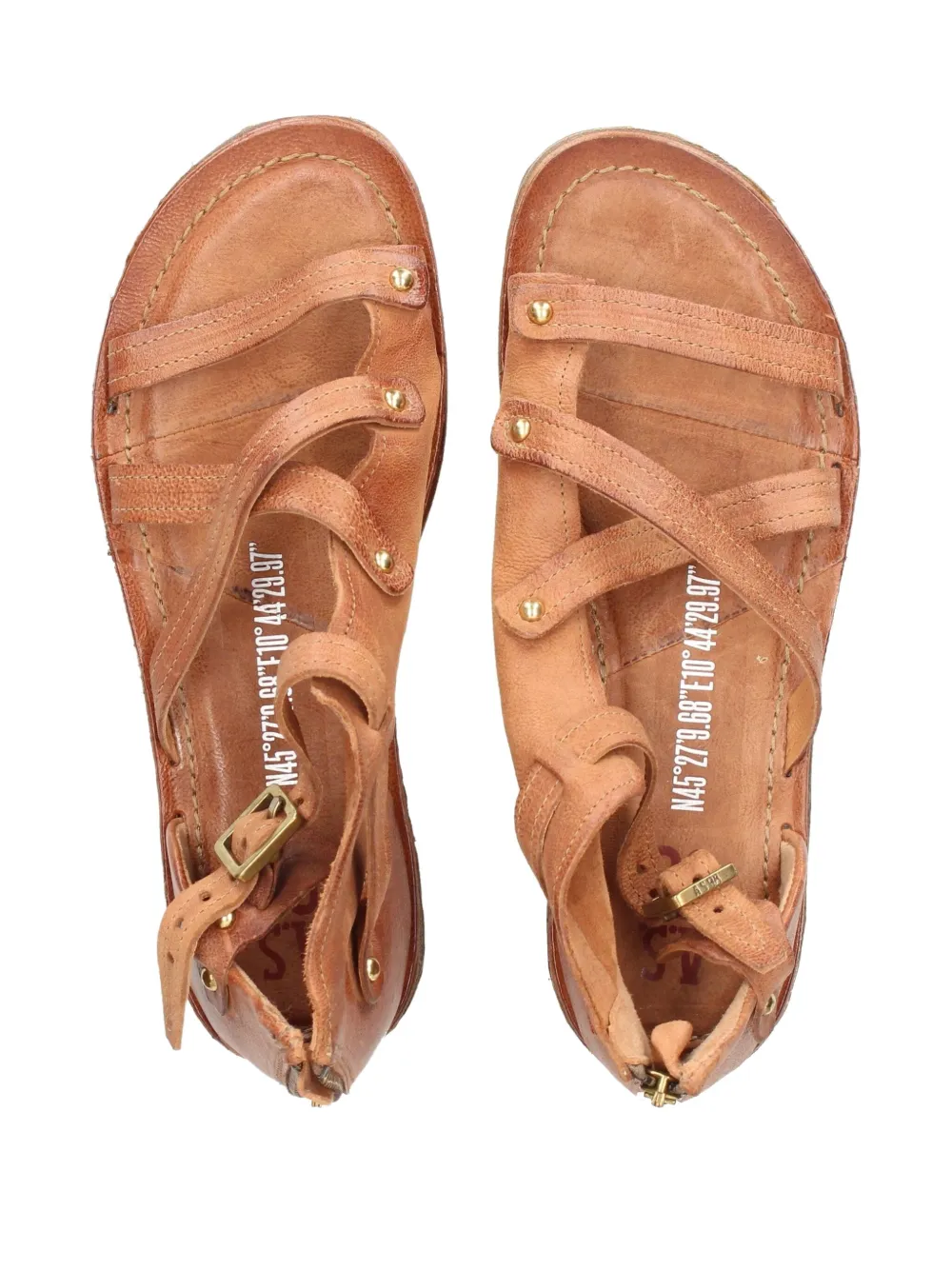 A.S.98 Ralph sandalen met gespbandjes Bruin