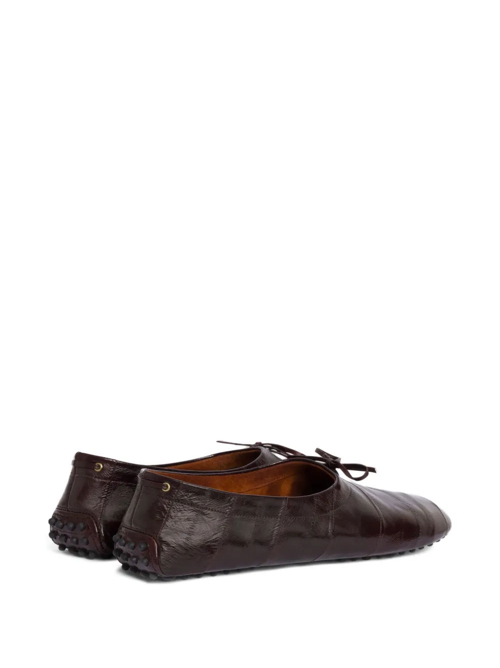 Alberta Ferretti Ballerina's met strikdetail Bruin