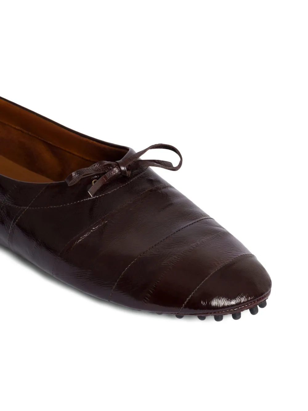 Alberta Ferretti Ballerina's met strikdetail Bruin