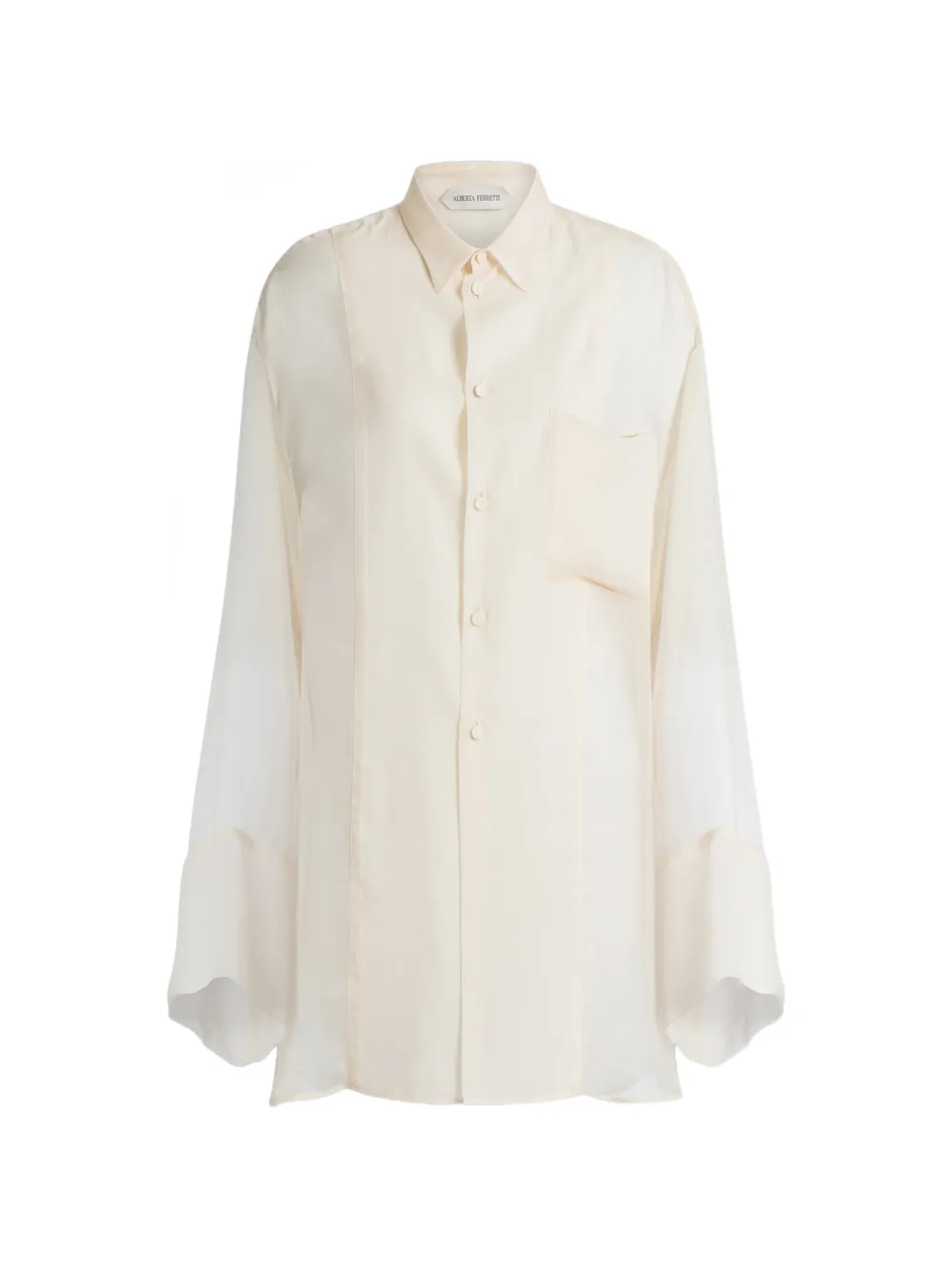 Alberta Ferretti Camicia semi trasparente - Toni neutri