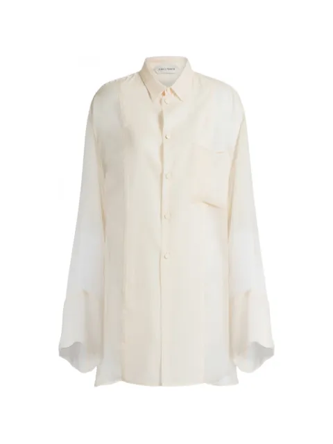 Alberta Ferretti chemise à poche et effet de transparence