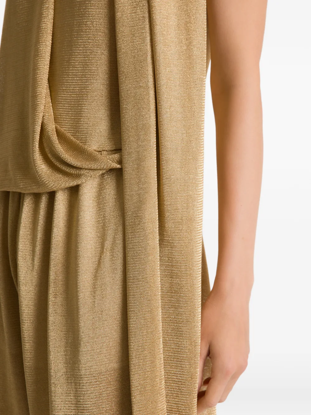 Alberta Ferretti Gedrapeerde top Goud