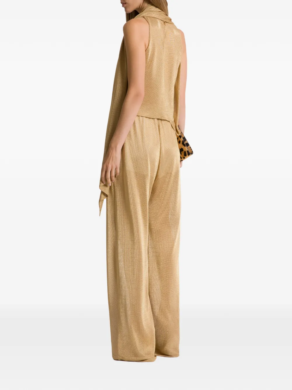  Alberta Ferretti Draped Sleeveless Top - Gold 