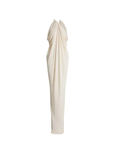 Alberta Ferretti halterneck draped maxi dress